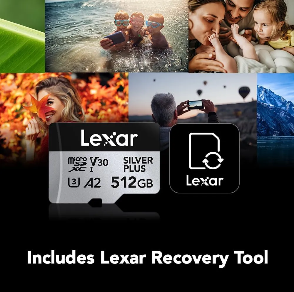 Cartão de Memória microSDXC Lexar Professional Silver Plus  512GB UHS-I 205MB/s