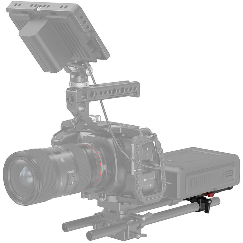 Placa de Bateria SmallRig V-Mount com Braçadeira de Haste LWS de 15mm