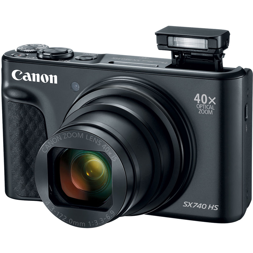 Câmera Canon PowerShot SX740 HS, Zoom 40x, Wi-Fi, 4k - Preta