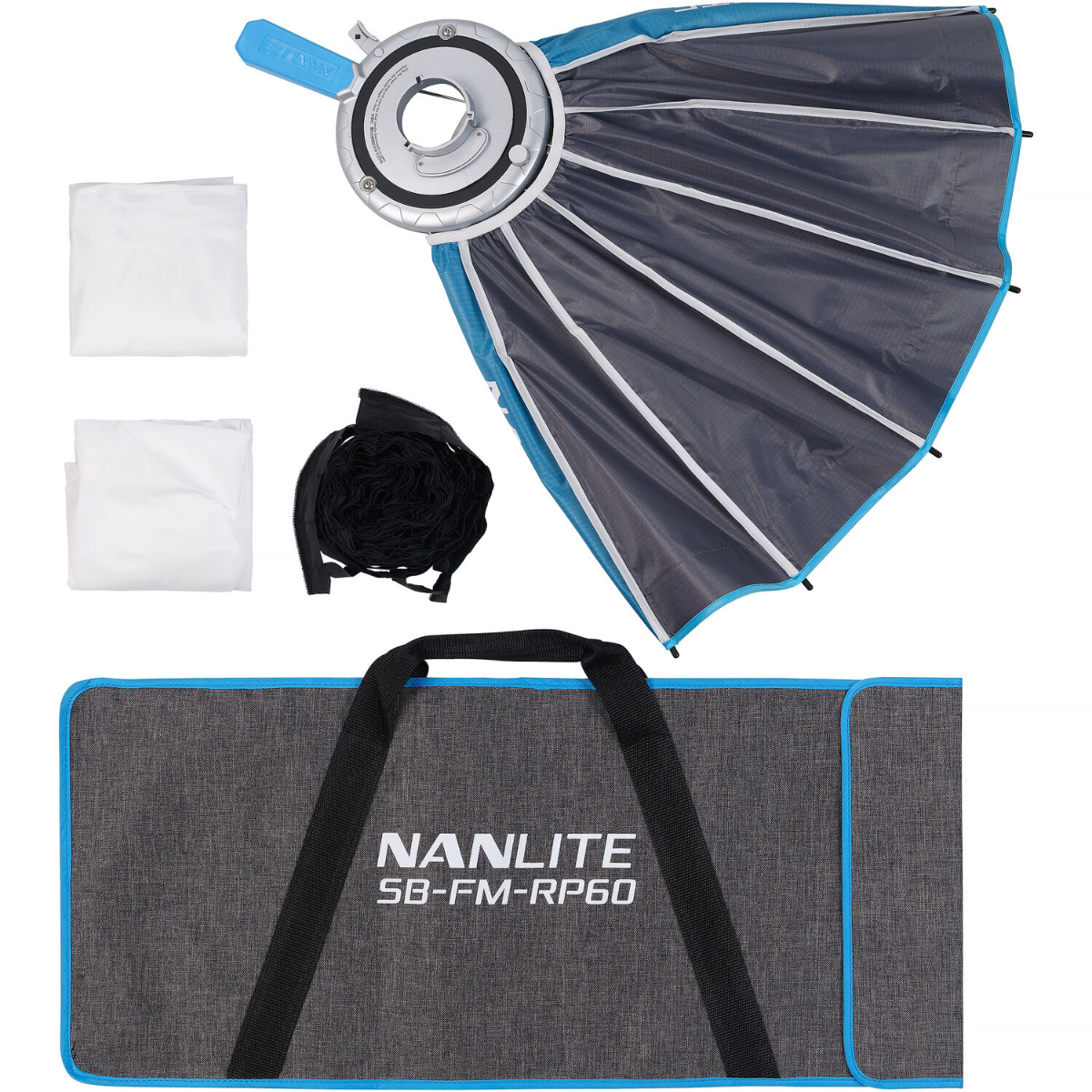 Softbox Parabólico Nanlite Rapid 60 FM Mount (60 cm) – Luz Direcionada e Controle Preciso