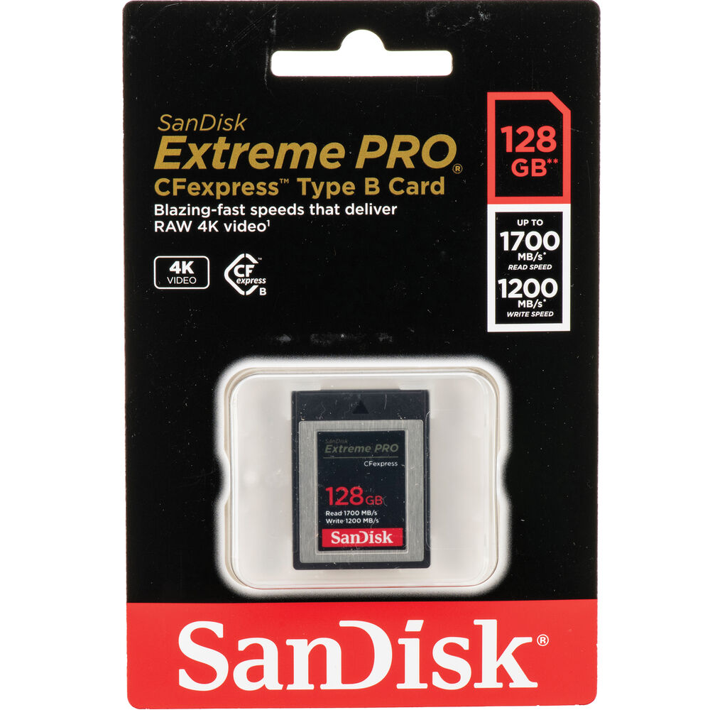 Cartão de Memória CFexpress SanDisk Extreme PRO 128GB Type B 1700MB/s