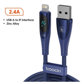 Cabo USB Toocki para iPhone 27W – Compatível com Carregamento Turbo