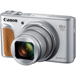 Câmera Canon PowerShot SX740 HS, Zoom 40x, Wi-Fi, 4k - Prata 