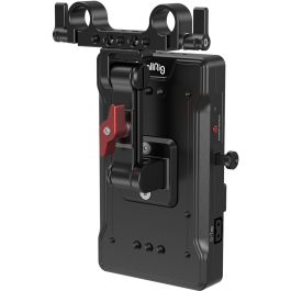 Placa Adaptadora de Bateria SmallRig V-Mount com Braçadeira de Haste LWS de 15mm e Braço Ajustável