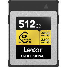 Cartão de Memória CFexpress 4.0 Lexar Profissional Gold 512GB Type B 3600MB/s