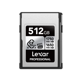 Cartão de Memória CFexpress 4.0 Lexar Profissional Silver 512GB Type A 1750MB/s