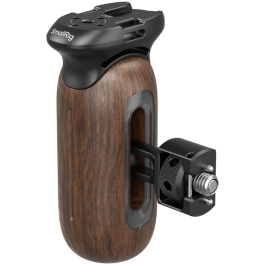 SmallRig Alça Lateral de Madeira com Parafuso Dois-em-Um 1/4"-20 e 3/8"-16 – Conforto e Controle para Rigs Profissionais