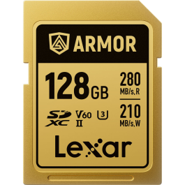 Cartão de Memória SDXC Lexar ARMOR GOLD 128GB UHS-II 280MB/s