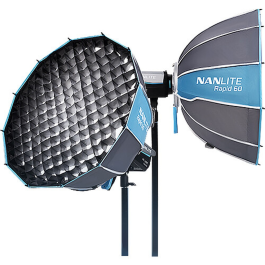 Softbox Parabólico Nanlite Rapid 60 FM Mount (60 cm) – Luz Direcionada e Controle Preciso