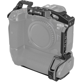Cage SmallRig para Câmeras Canon EOS R5, R6, R5C e R6 Mark II com Grip de Bateria BG-R10 – Proteção e Montagens Profissionais