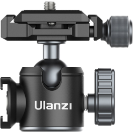 Cabeça Esférica Ulanzi U-80L – Ball Head com Placa Arca, Sapata Fria Lateral e Rotação 360°