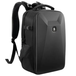 Mochila K&F Concept Rígida para Câmera e Tripé - Capacidade até 22L (Preto)