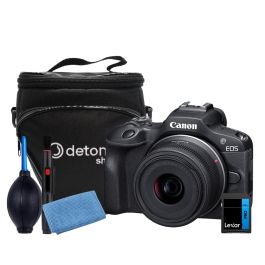 Câmera Canon EOS R100 Mirrorless com lente RF-S 18-45mm IS STM Bolsa, SDHC C10 e Kit de Limpeza
