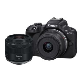 Câmera Canon EOS R50 Mirrorless com lente RF-S 18-45mm f/4.5-6.3 IS STM + RF 35mm f/1.8 Macro IS STM