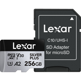 Cartão de Memória microSDXC Lexar Professional Silver Plus 256GB UHS-I 205MB/s