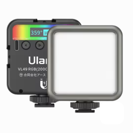 Mini Luz LED Ulanzi VL49 RGB - Para câmeras, Smartphone Fotografia Gravação de vídeos e Vlog