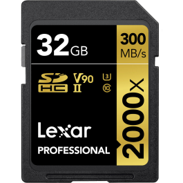 Cartão de Memória SDHC Lexar Professional Gold 32GB 2000x UHS-II 300MB/s