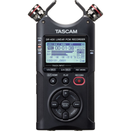 Gravador Portátil de Áudio TASCAM DR-40X – Captação Estéreo Profissional para Música e Campo