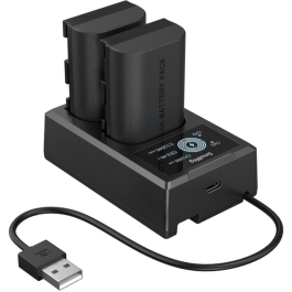 Kit de Carregador SmallRig com 2 Baterias LP-E6P – compatível com R5 Mark II, R5, R6 e outros modelos