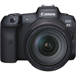 Câmera Canon EOS R5 Mirrorless 8k com lente 24-105mm f/4 L IS USM