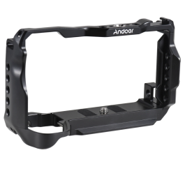 Cage Andoer para Câmera Sony a6700 – Estrutura em Alumínio com Múltiplas Roscas 1/4" e 3/8" para Acessórios