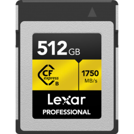 Cartão de Memória CFexpress Lexar Profissional Gold 512GB Type B 1750MB/s