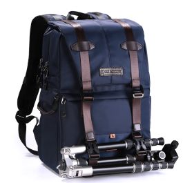 Mochila K&F Concept Urban Wander 01 20L – para Câmera, Notebook 15,6" e Tripé (Azul Escuro)
