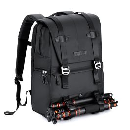 Mochila K&F Concept Urban Wander 01 20L – para Câmera, Notebook 15,6" e Tripé (Preta)