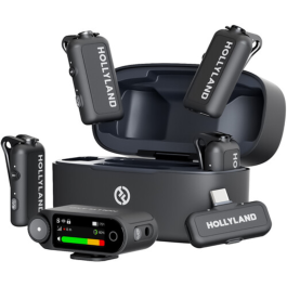 Microfone Wireless Hollyland LARK MAX 2 Duo Combo com 4 Microfones para Câmeras e Dispositivos Móveis