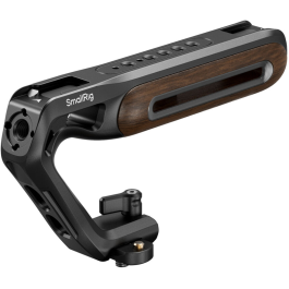 Alça Superior SmallRig com Braçadeira NATO e Grip de Madeira – Conforto e Controle em Rig Profissional