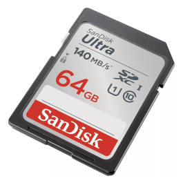 Cartão de Memória SDXC SanDisk Ultra 64GB UHS-I 140MB/s