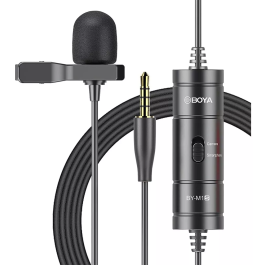 Microfone De Lapela Boya BY-M1S Para Câmera e Smartphones