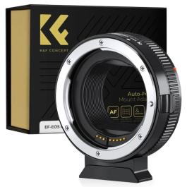 Adaptador de Montagem K&F Concept Canon EF-EOS R com Foco Automático