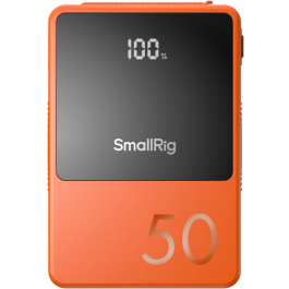 Bateria SmallRig VB50 Mini V-Mount (Laranja) – 50Wh, USB-C PD 45W e Design Compacto