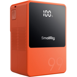 Bateria SmallRig VB99 Mini V-Mount (Laranja) – 99Wh, USB-C PD e Design Compacto