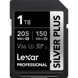 Cartão de Memória SDXC Lexar Professional Silver Plus 1TB UHS-I 205MB/s