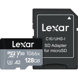 Cartão de Memória microSDXC Lexar Professional Silver 128GB 1066x UHS-I 160MB/s