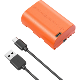 Bateria Recarregável SmallRig LP-E6NH - compatível com R6, R7, 90D e outros modelos (Laranja)