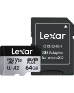 Cartão de Memória microSDXC Lexar 64gb Professional Silver Plus UHS-I 205MB/s