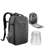 Mochila para Câmera DSLR e Laptop K&F Concept Nature Wander 10 22L – Compatível com Drone DJI Mavic e Capa de Chuva (Cinza Escuro)
