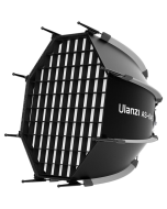 Softbox Octogonal Ulanzi AS-045 45 cm – Difusor com Montagem Bowens, Grid Colmeia e Abertura Rápida