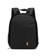 Mochila Laranja para Fotografia Compacta – Compartimento para Câmera e Tripé
