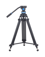 Tripé Sirui SH15 - Alumínio com Cabeça Fluida - Capacidade até 10 kg para Filmagens Pro, Altura Máx. 155cm