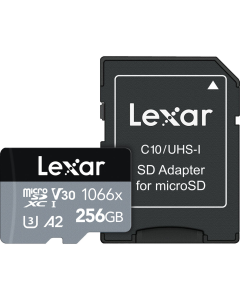 Cartão de Memória MicroSDXC Lexar Professional Silver 256GB 1066x UHS-I 160MB/s