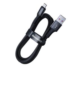 Cabo Baseus Tipo C com Luz LED – Compatível com Smartphones, Tablets e Dispositivos USB-C
