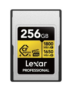 Cartão de Memória CFexpress 4.0 Lexar Profissional Gold 256GB Type A 1800MB/s