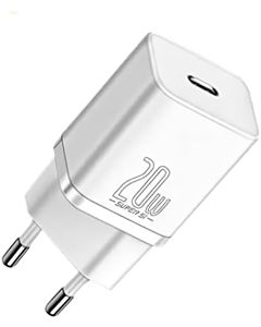 Carregador Baseus Super Si 20W Tipo C – Alta Velocidade de Carga e Design Compacto (Branco)