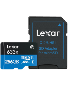 Cartão de Memória microSDXC Lexar 256gb Professional Silver Plus UHS-I 100-45MB/s