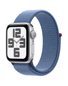 Apple Watch SE 2 44mm, GPS, Alumínio Silver, Pulseira Loop Winter Blue