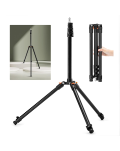 Tripé para Iluminação K&F Concept 2,0 m – Suporte em Alumínio com Rosca 1/4" para Luz de Vídeo e Ring Light